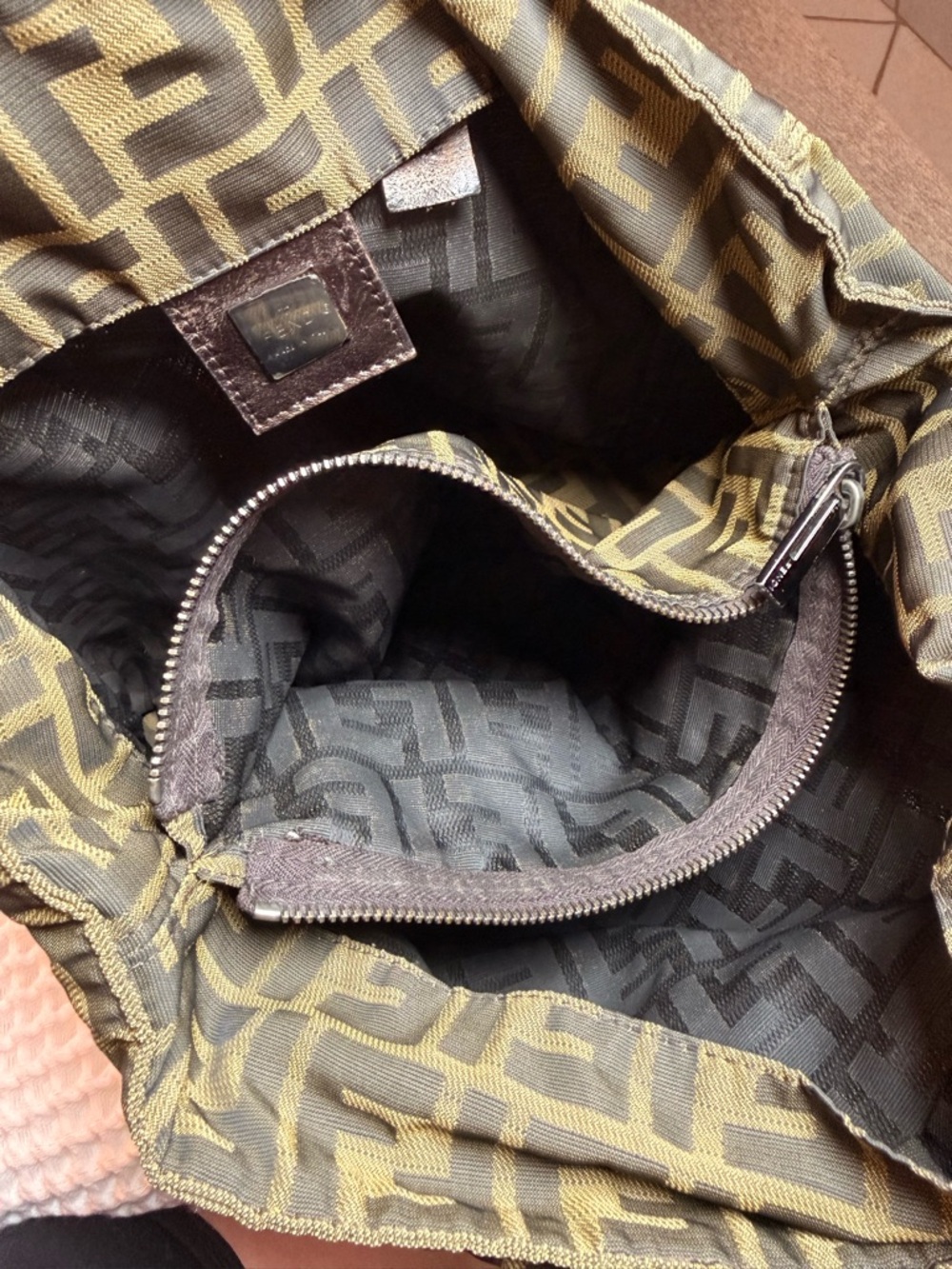 Authentic Vintage Fendi Zucca Canvas Tote - Picture 7 of 10